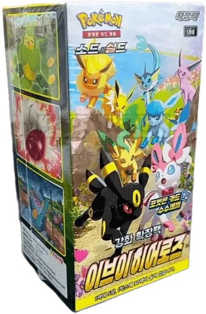 Boîte de cartes Pokémon Épée et Bouclier Évolutions Héros, version coréenne avec Évoli et ses formes