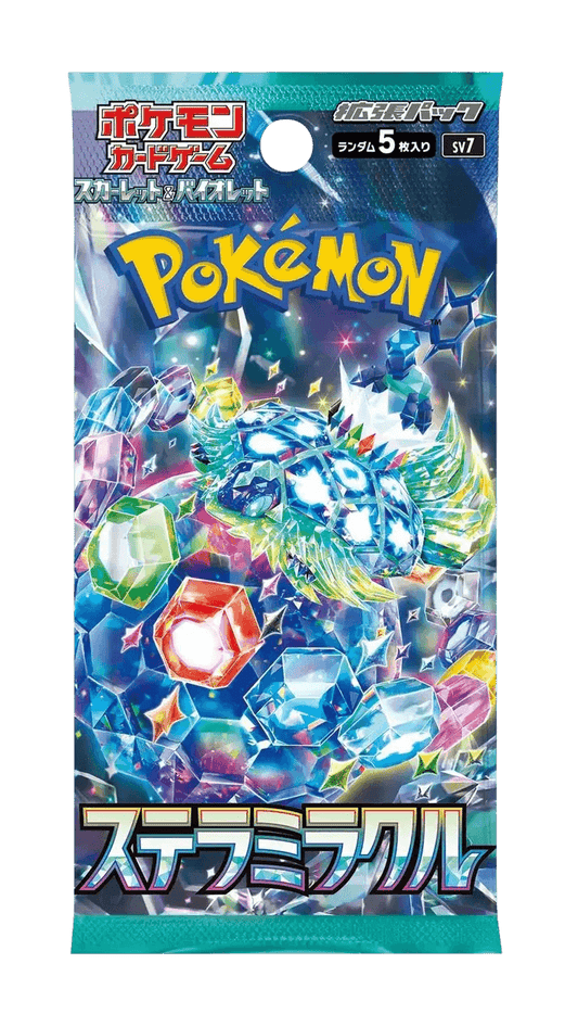 Booster Pokémon Scarlet & Violet SV7 Stella Miraculous, 5 cartes aléatoires, édition japonaise